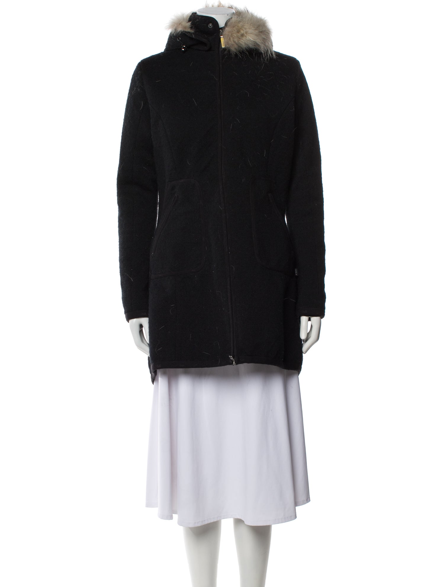 Dale of Norway Virgin Wool Faux Fur Coat