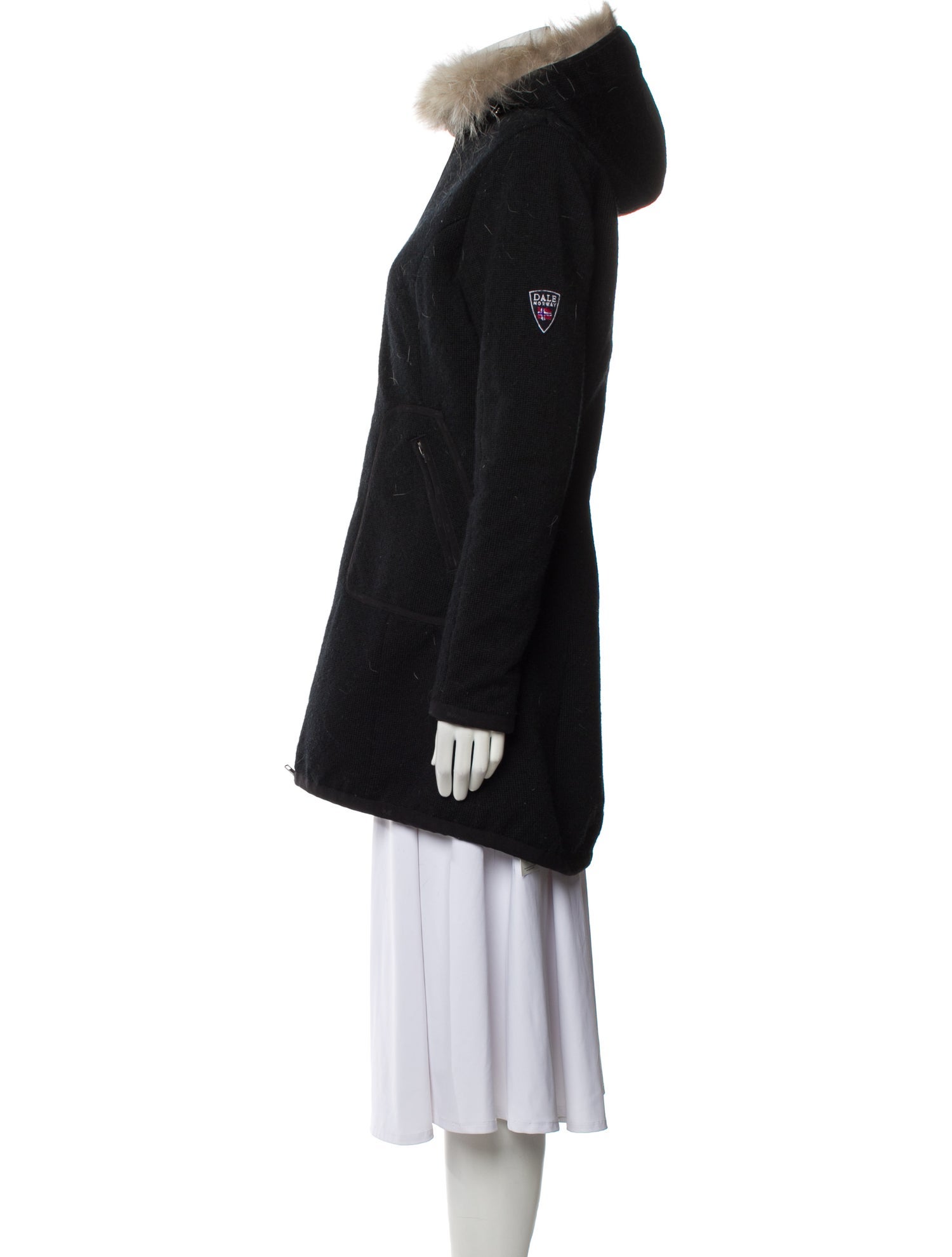 Dale of Norway Virgin Wool Faux Fur Coat