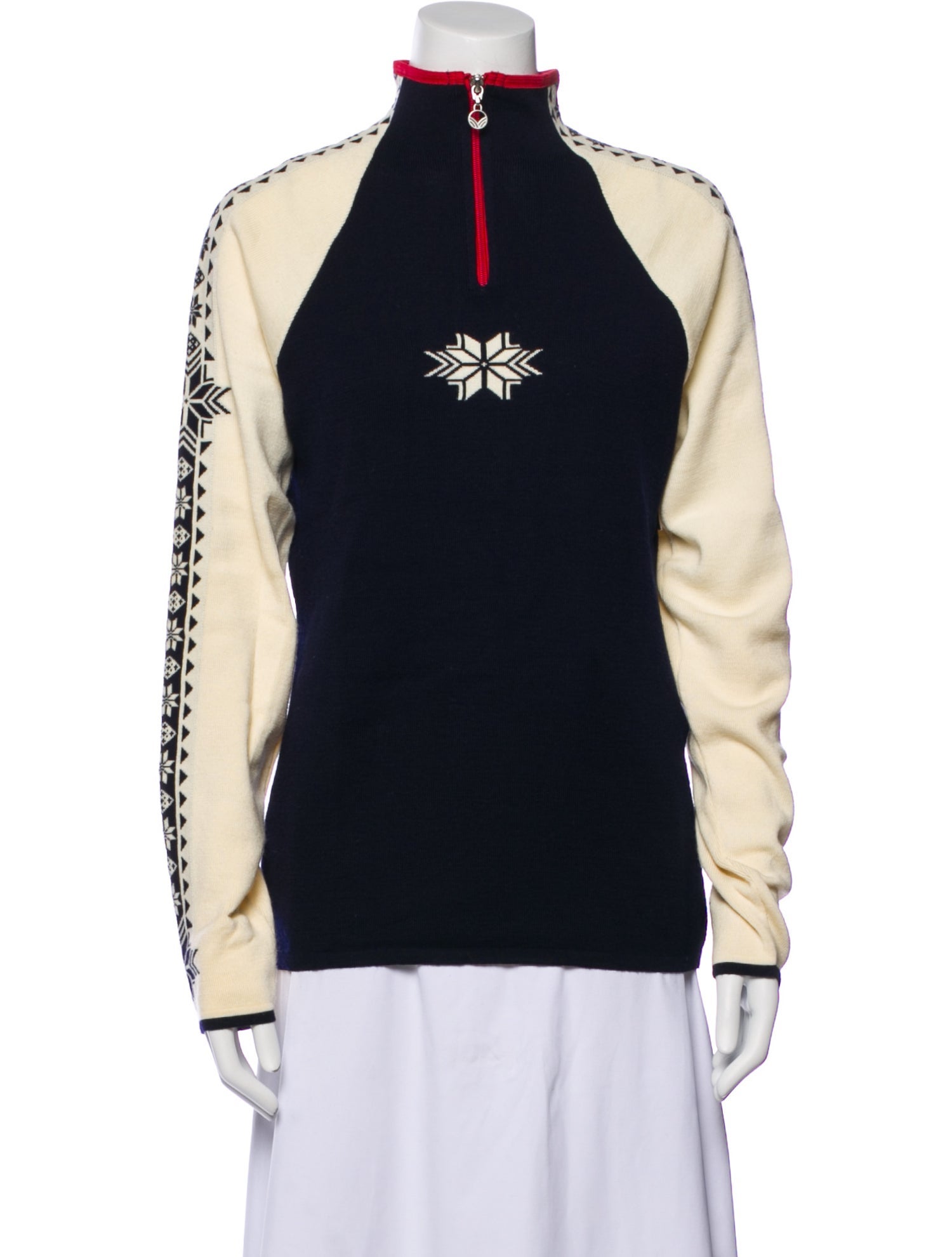 Dale of Norway Wool Colorblock Pattern Sweater