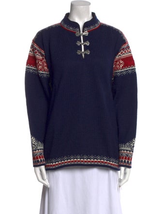 Dale of Norway Virgin Wool Printed Sweater