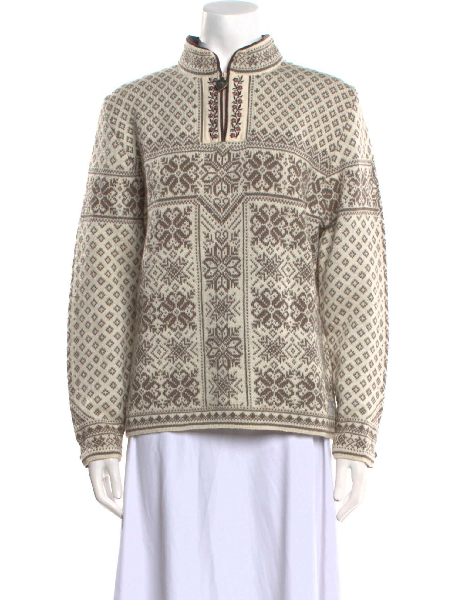 Dale of Norway Printed Mock Neck Sweater