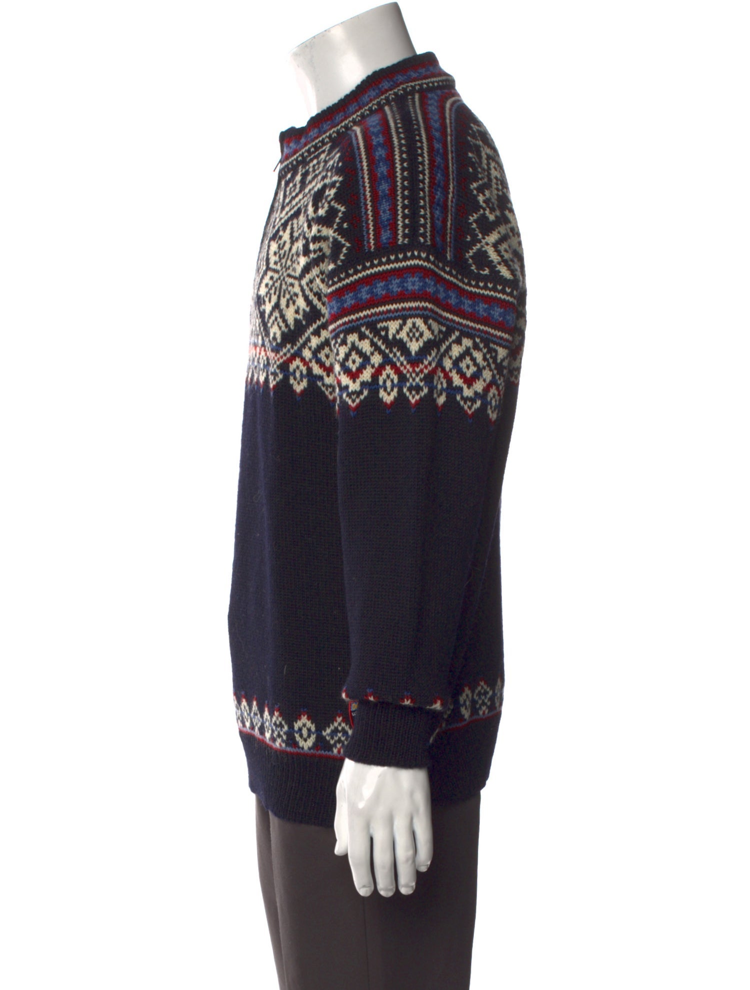 Dale of Norway Printed Mock Neck Polo Sweater