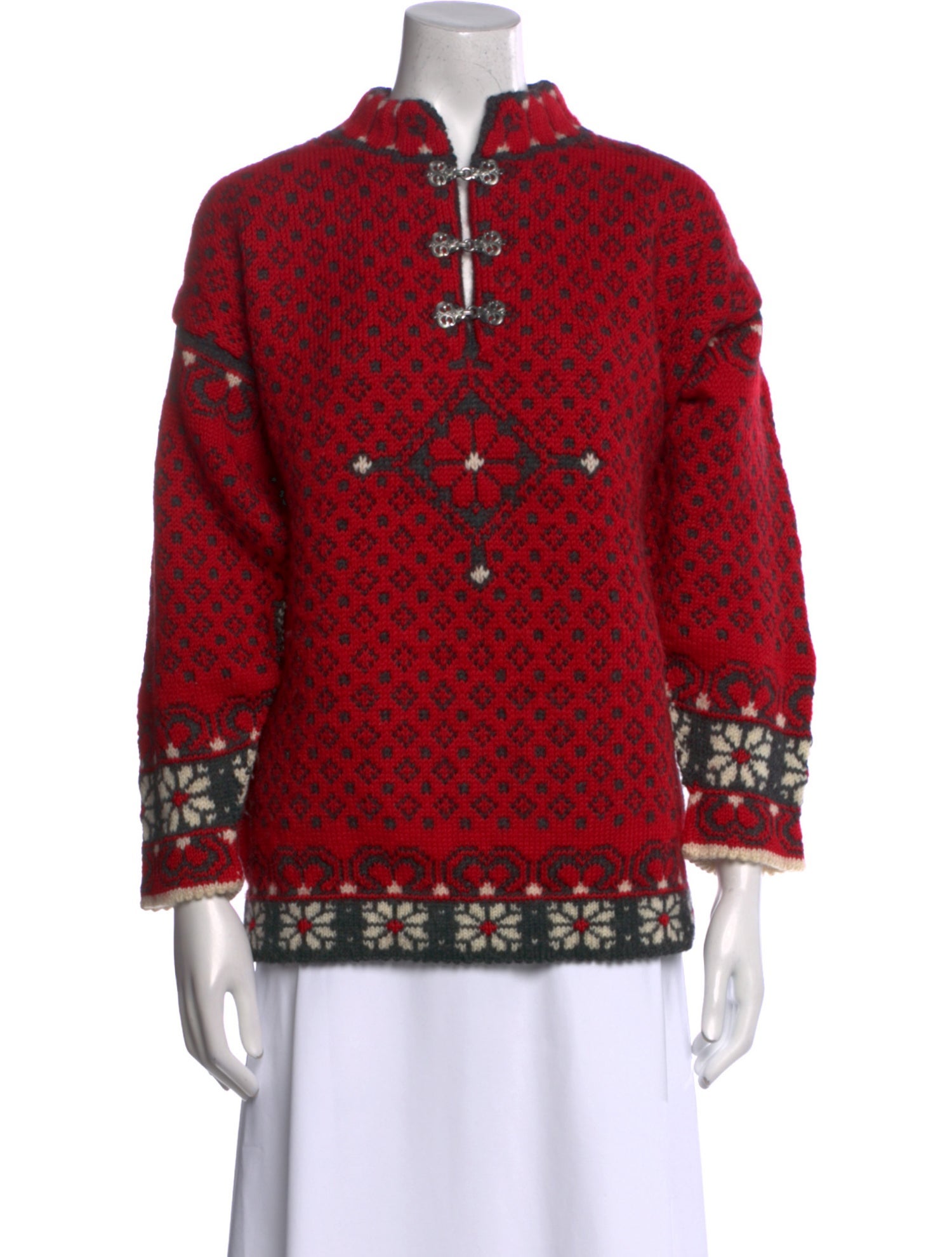 Dale of Norway Virgin Wool Printed Sweater