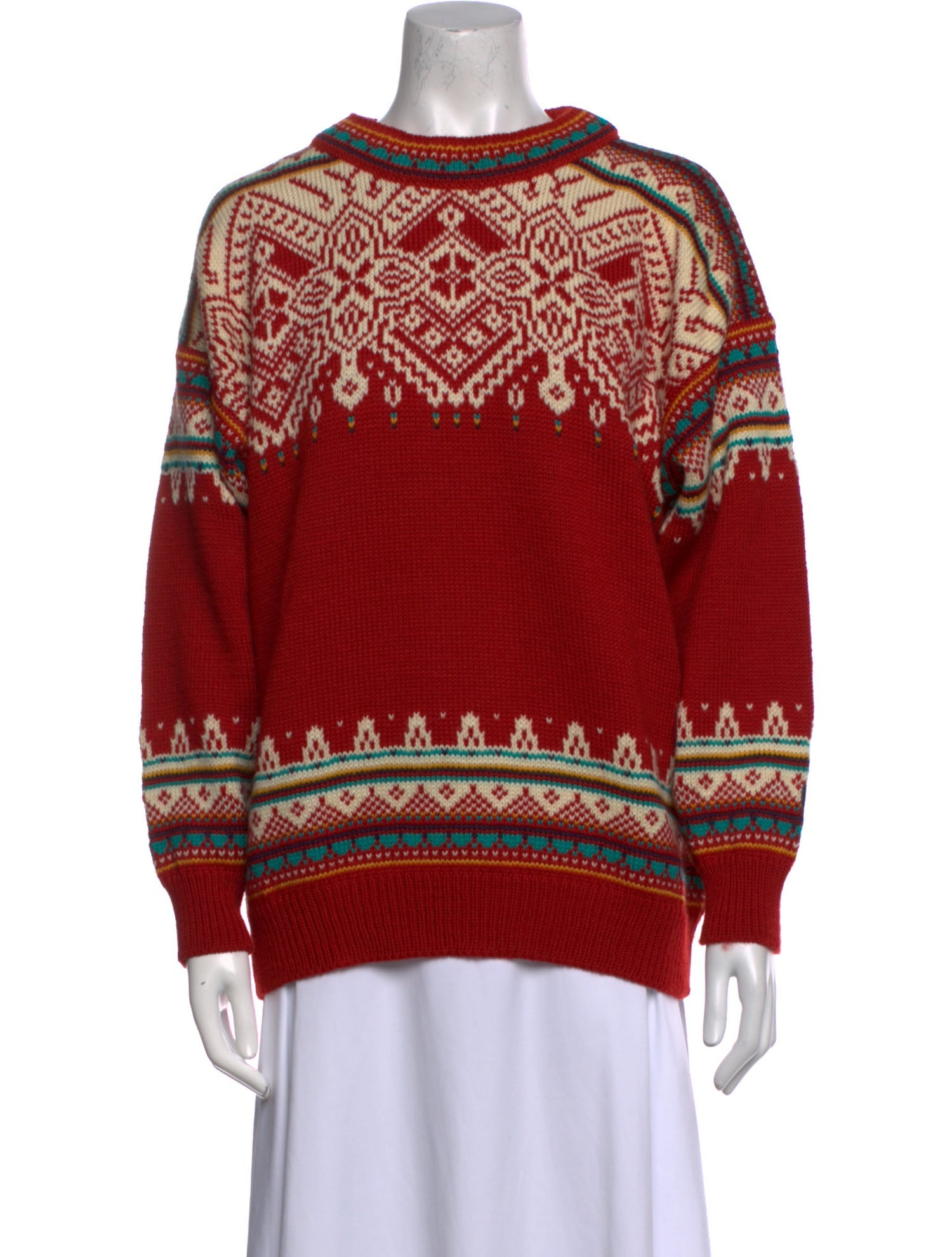 Dale of Norway Virgin Wool Printed Sweater
