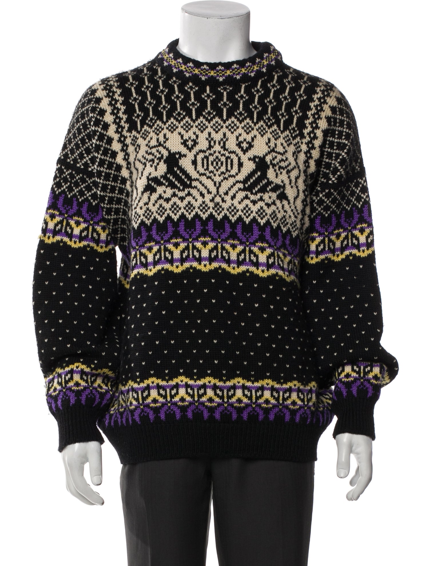 Dale of Norway Virgin Wool Graphic Print Pullover