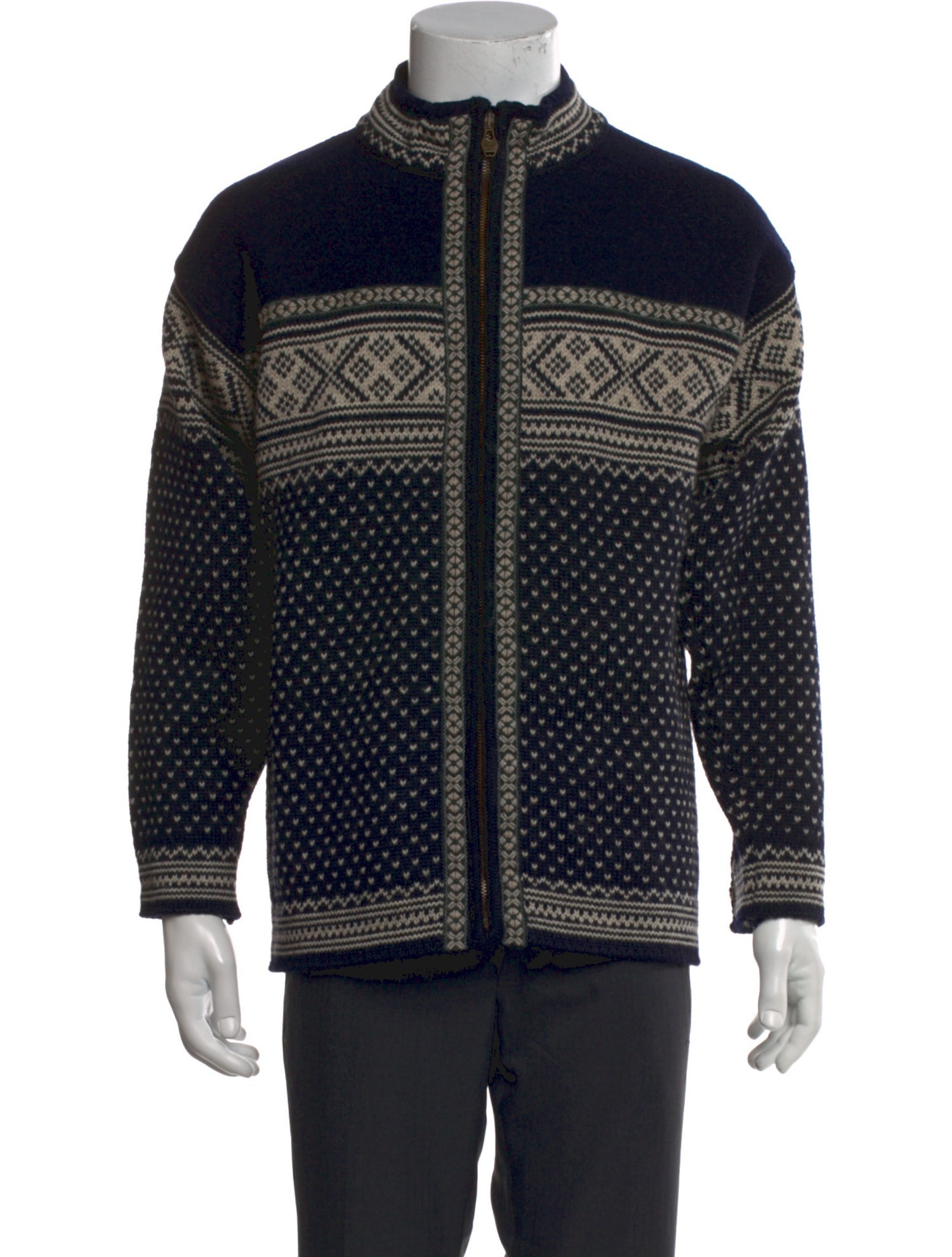 Dale of Norway Printed Mock Neck Cardigan