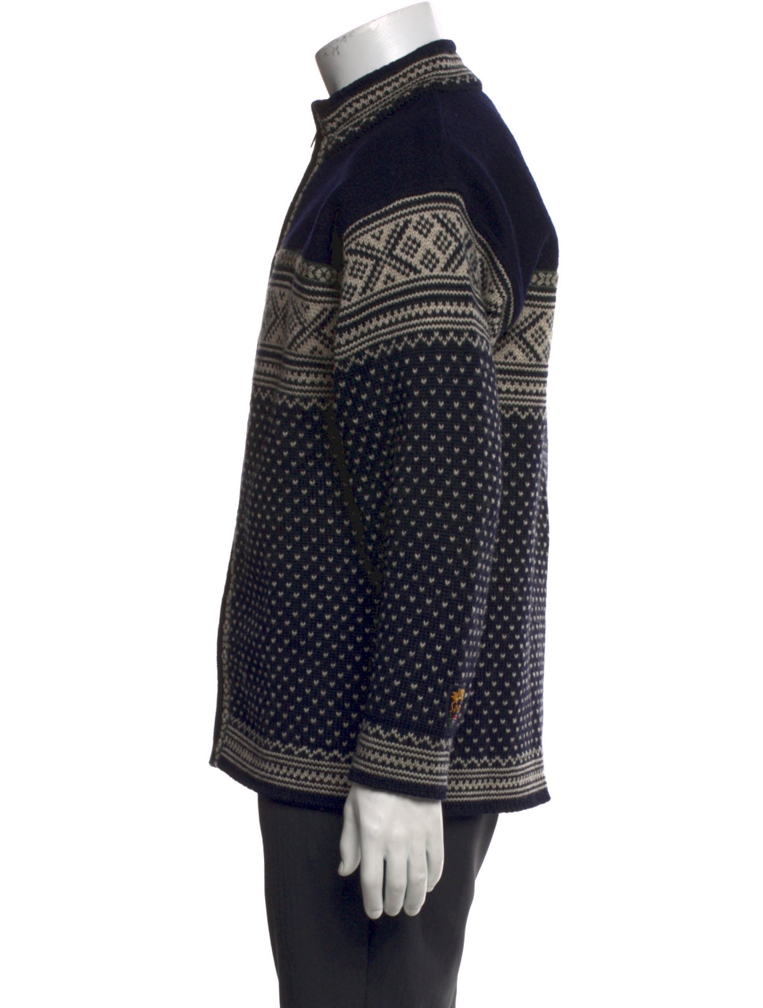 Dale of Norway Printed Mock Neck Cardigan