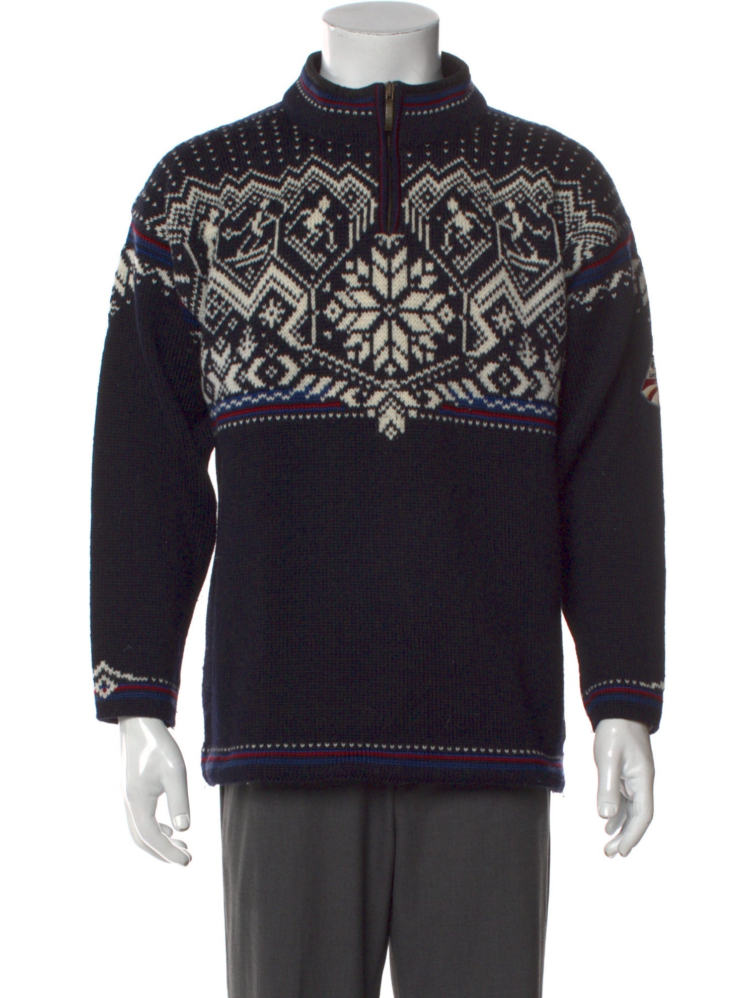 Dale of Norway Virgin Wool Graphic Print Pullover