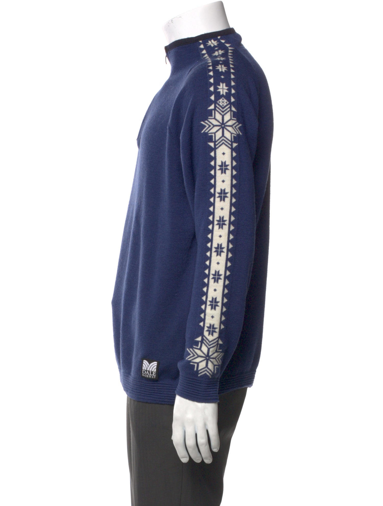 Dale of Norway Wool Mock Neck Polo Sweater