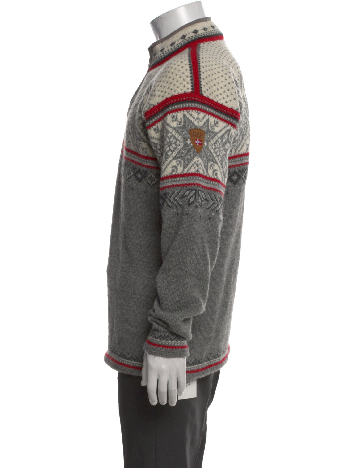 Dale of Norway Wool Printed Polo Sweater