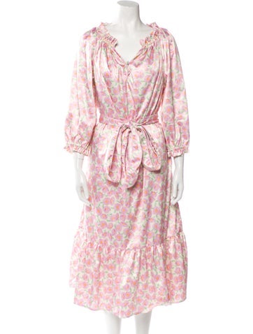 dondolo Dresses Printed Midi Length Dress L