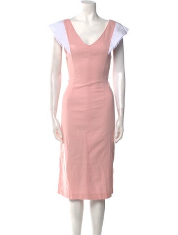 dondolo Dresses V-Neck Midi Length Dress M