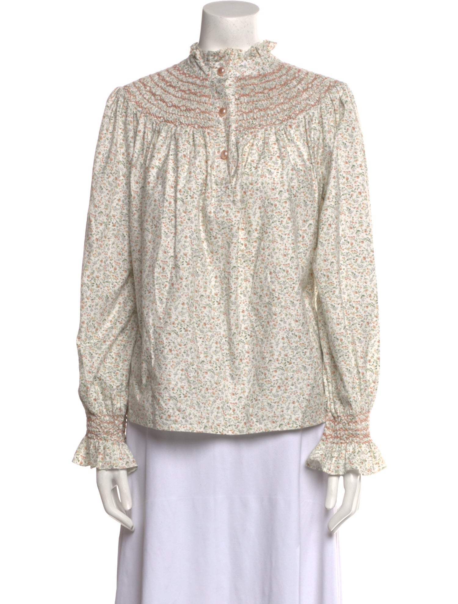 dondolo Floral Print Mock Neck Sweatshirt
