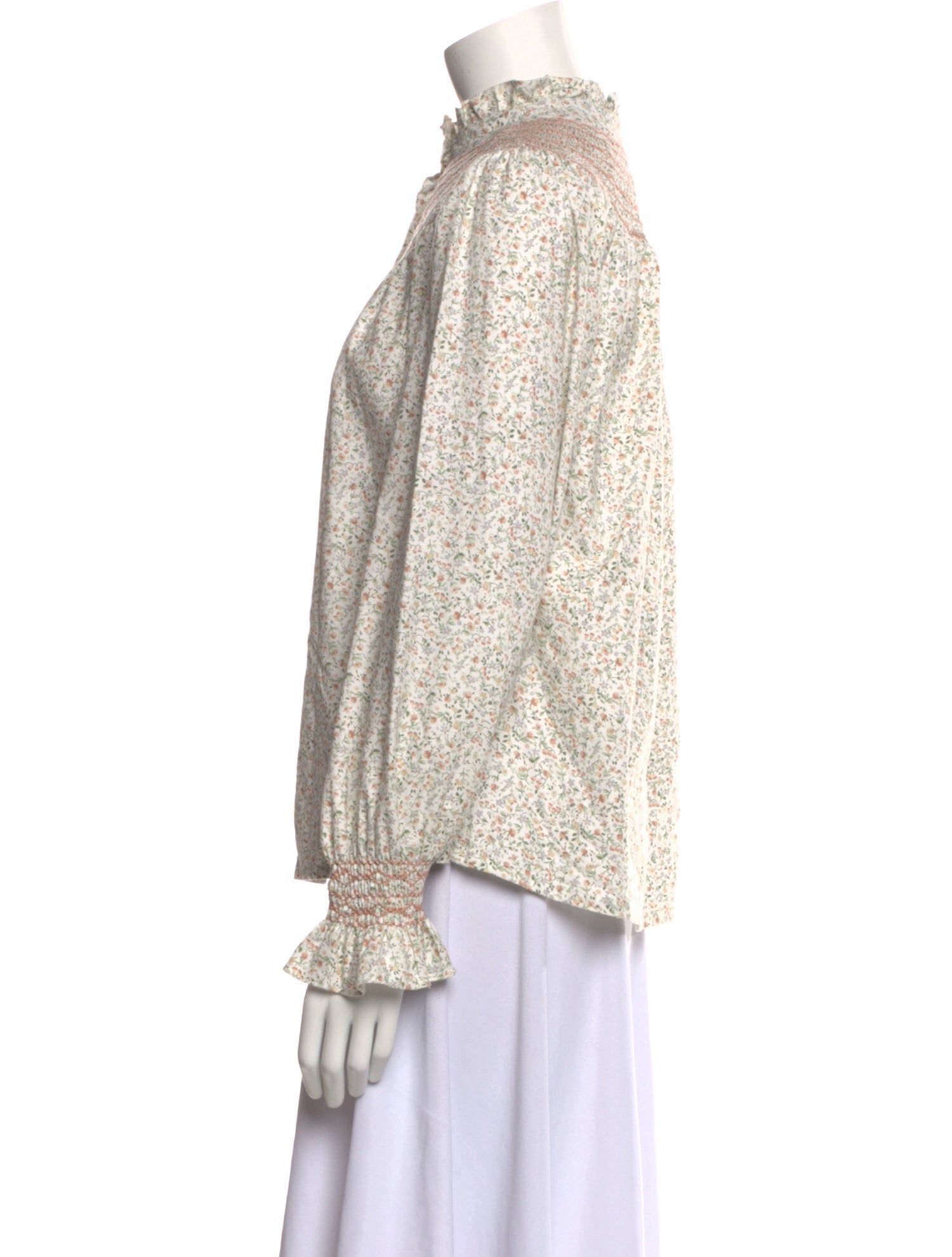 dondolo Floral Print Mock Neck Sweatshirt