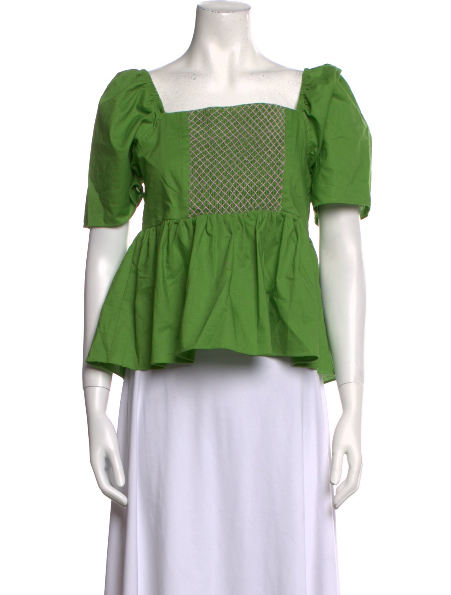 dondolo Square Neckline Short Sleeve Crop Top w/ Tags