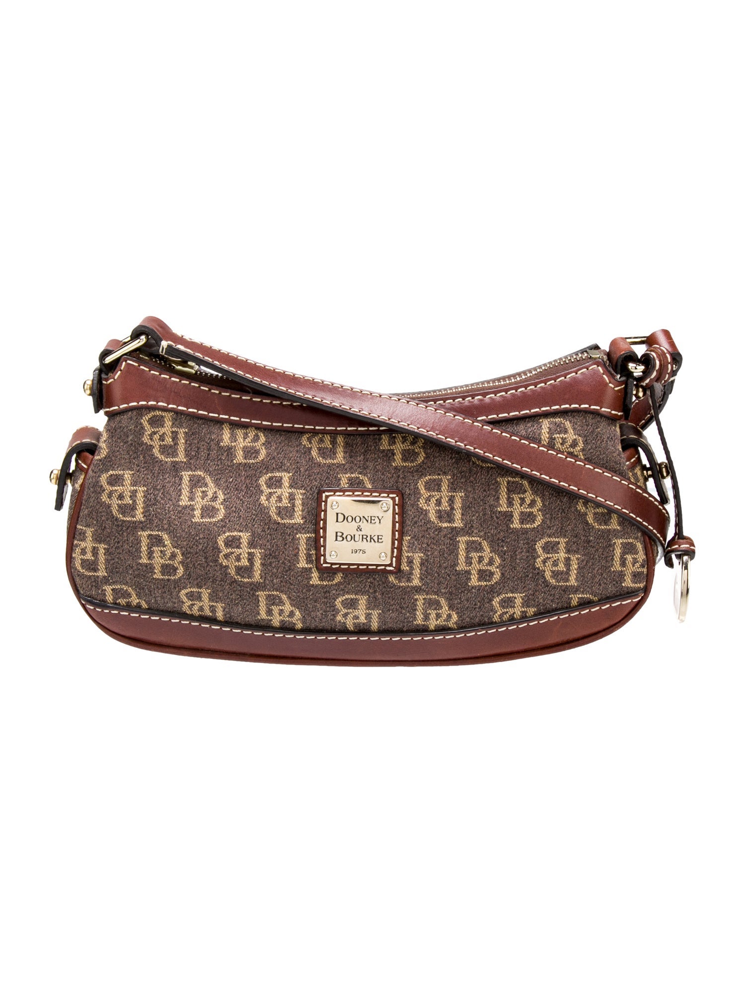 Dooney & Bourke Canvas Shoulder Bag - Brown Shoulder Bags