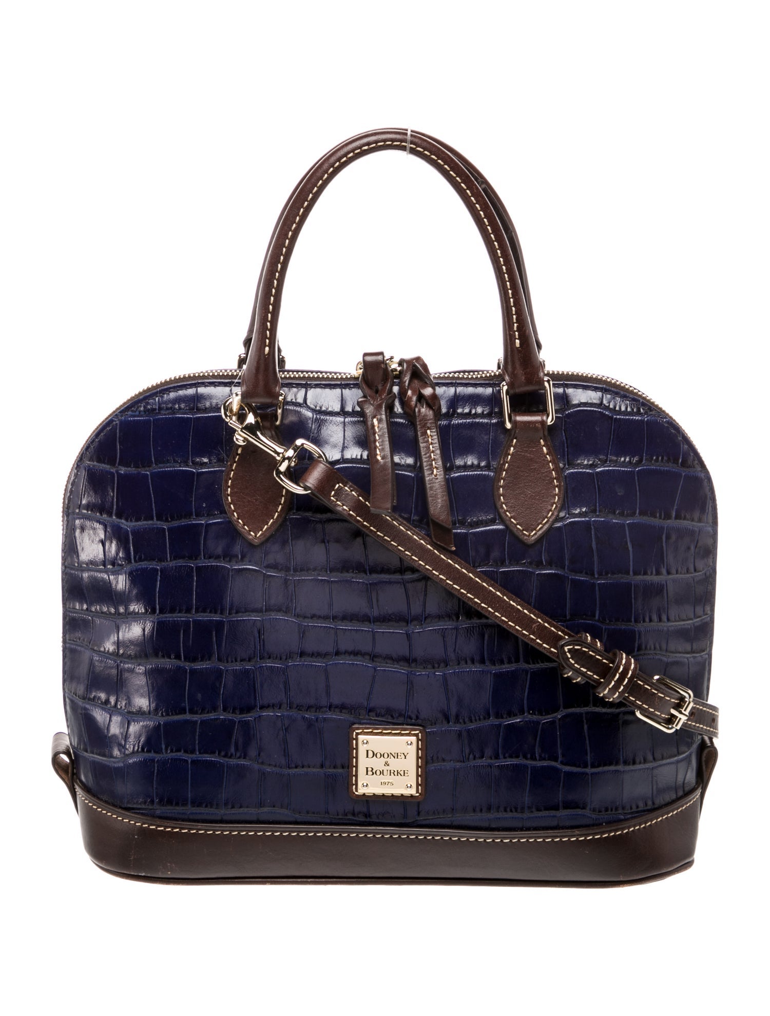 Dooney & Bourke Embossed Leather Top Handle Bag