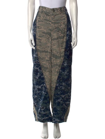 Loutre Colorblock Pattern Wide Leg Pants