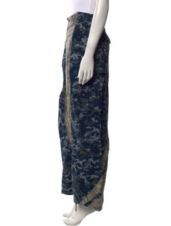 Loutre Colorblock Pattern Wide Leg Pants