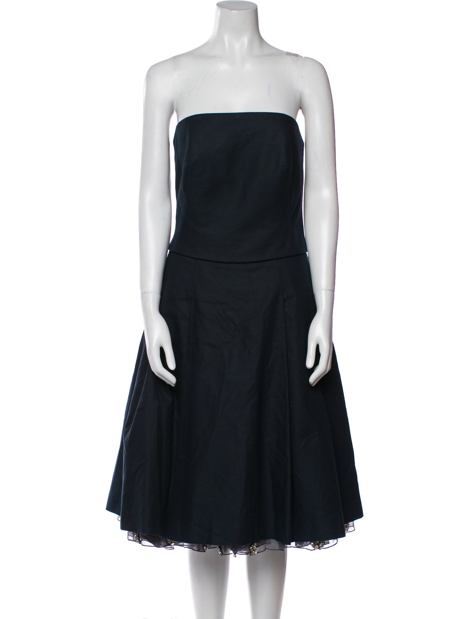 Loutre Strapless Knee-Length Dress