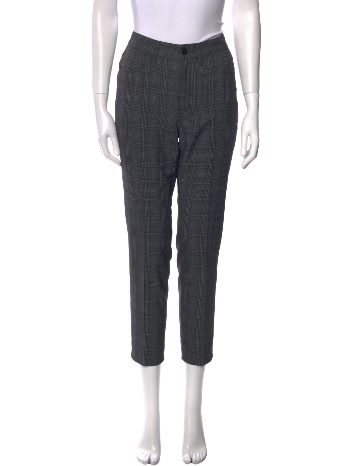 OTD Plaid Print Straight Leg Pants