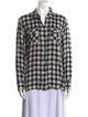 OTD Plaid Print Long Sleeve Button-Up Top