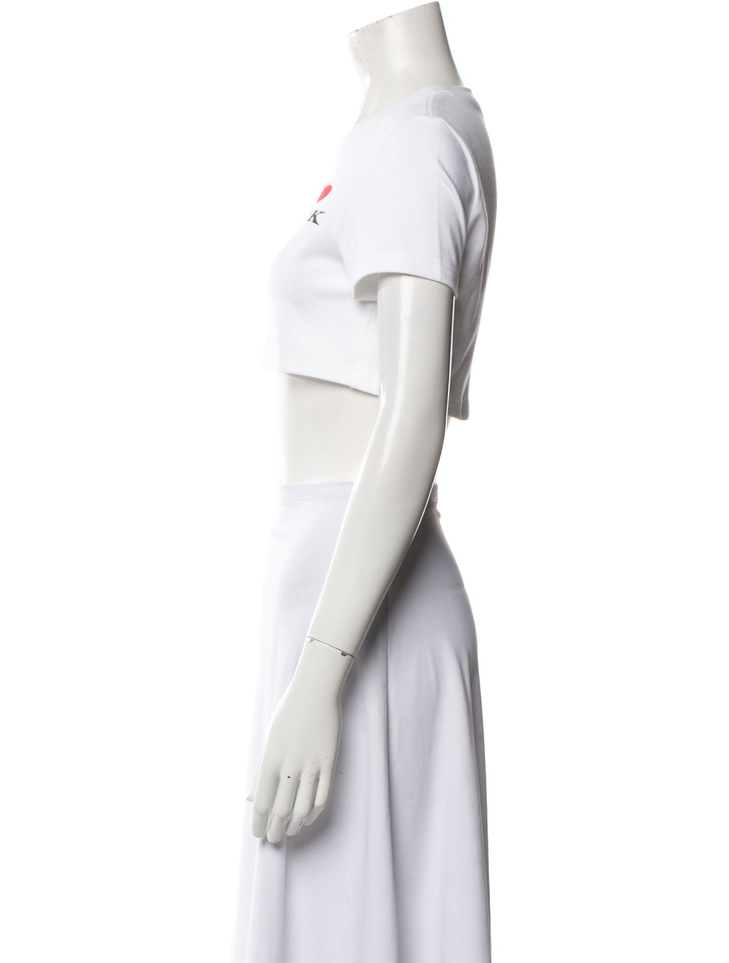 Doublet Graphic Print Crew Neck Crop Top