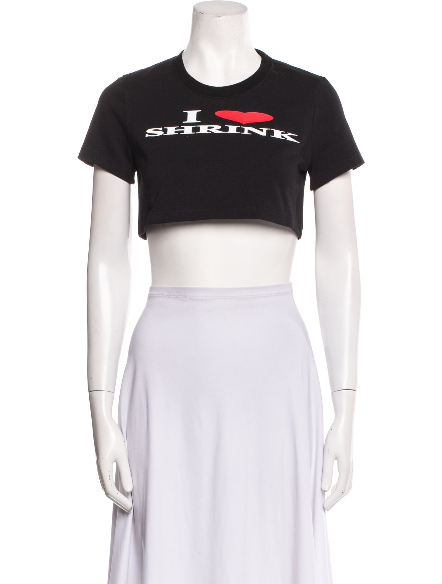 Doublet Graphic Print Crew Neck Crop Top