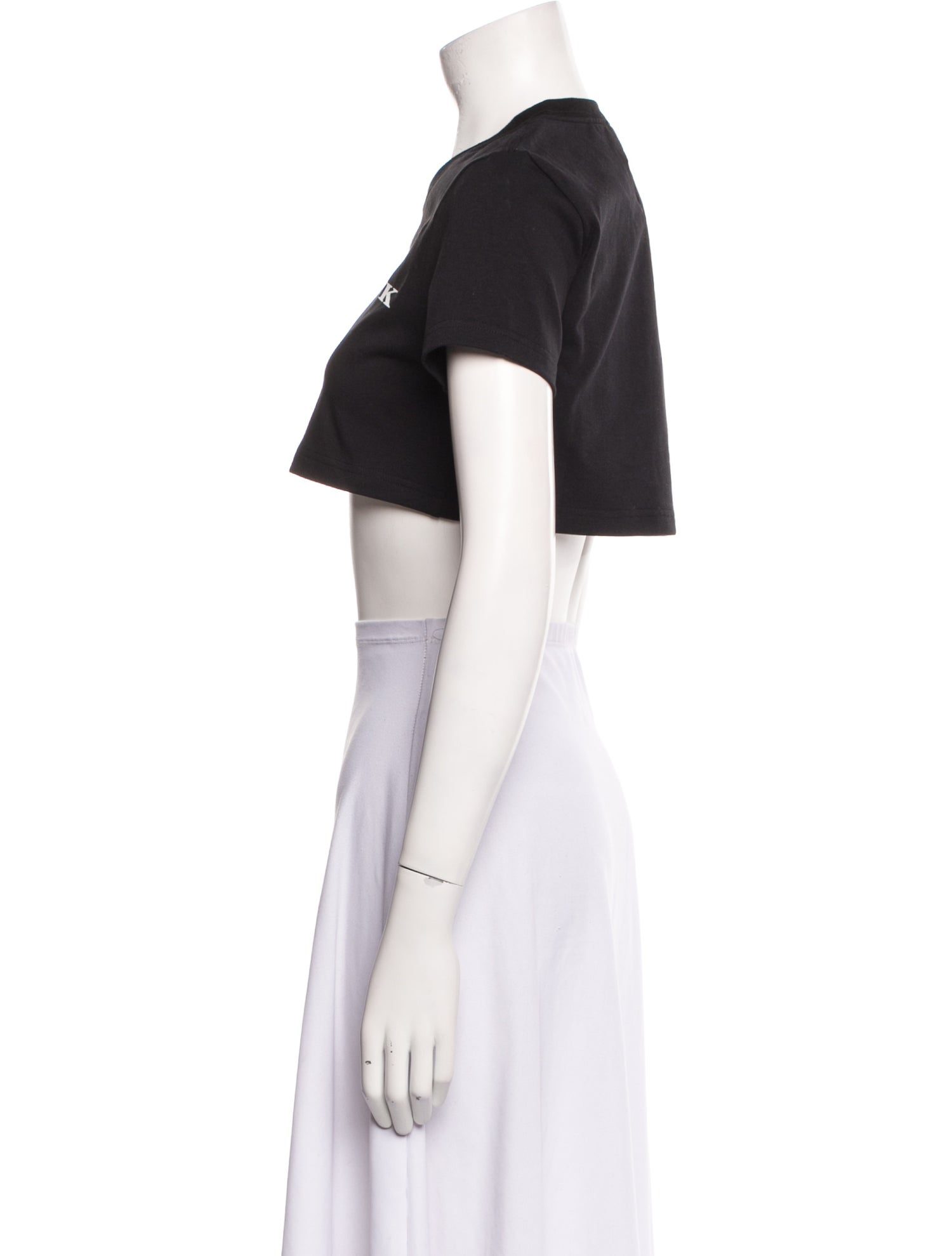 Doublet Graphic Print Crew Neck Crop Top