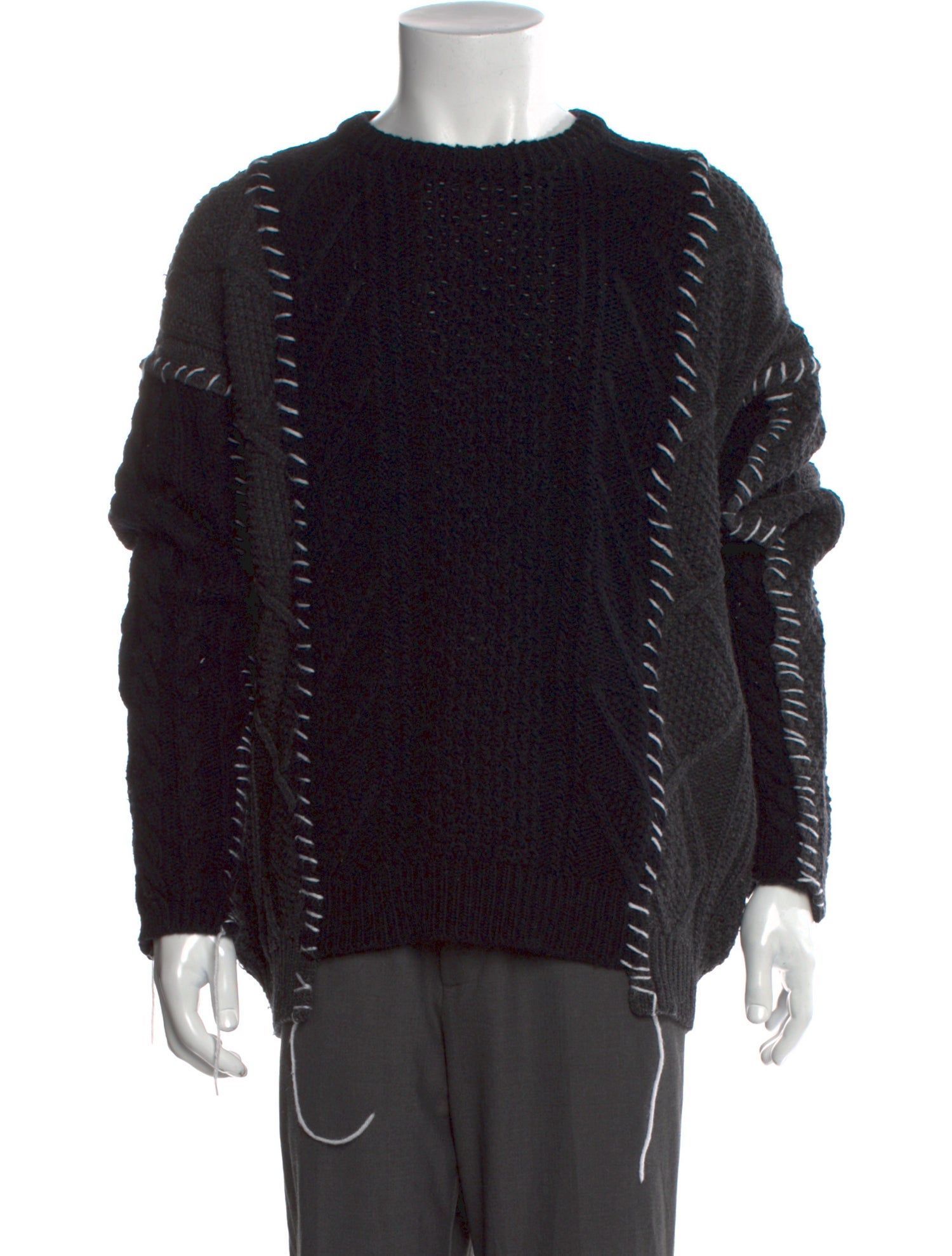 Doublet Patterned Crew Neck Pullover