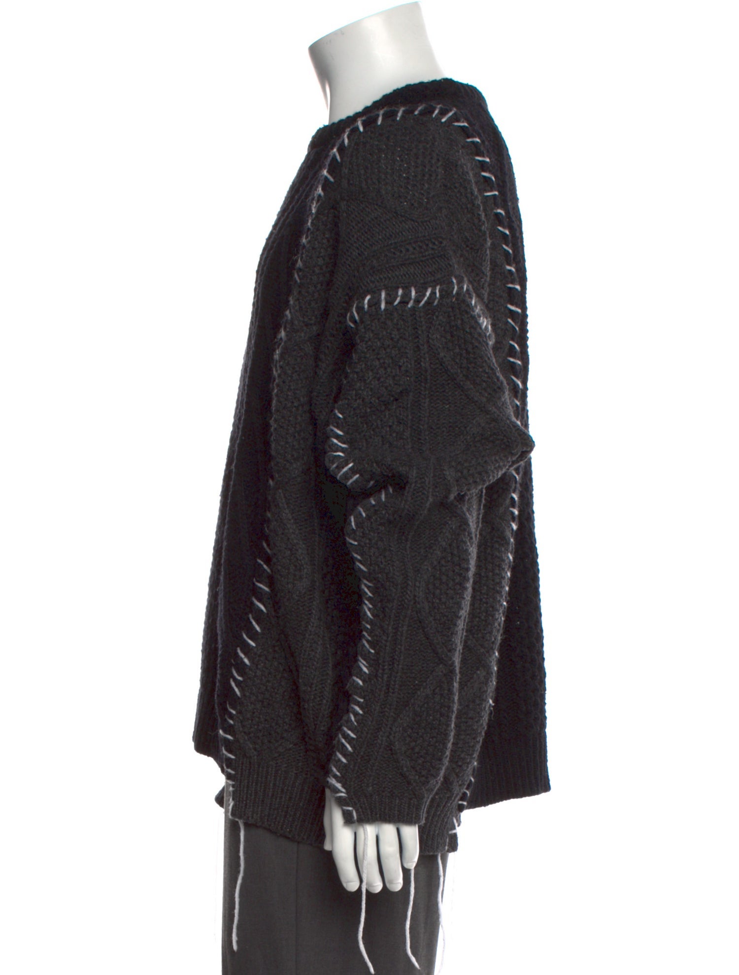 Doublet Patterned Crew Neck Pullover