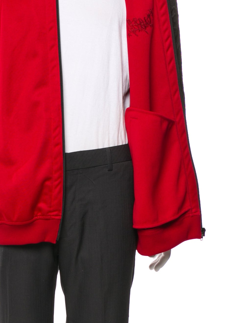 Doublet Windbreaker Red Colorblock Pattern Slit P… - image 4