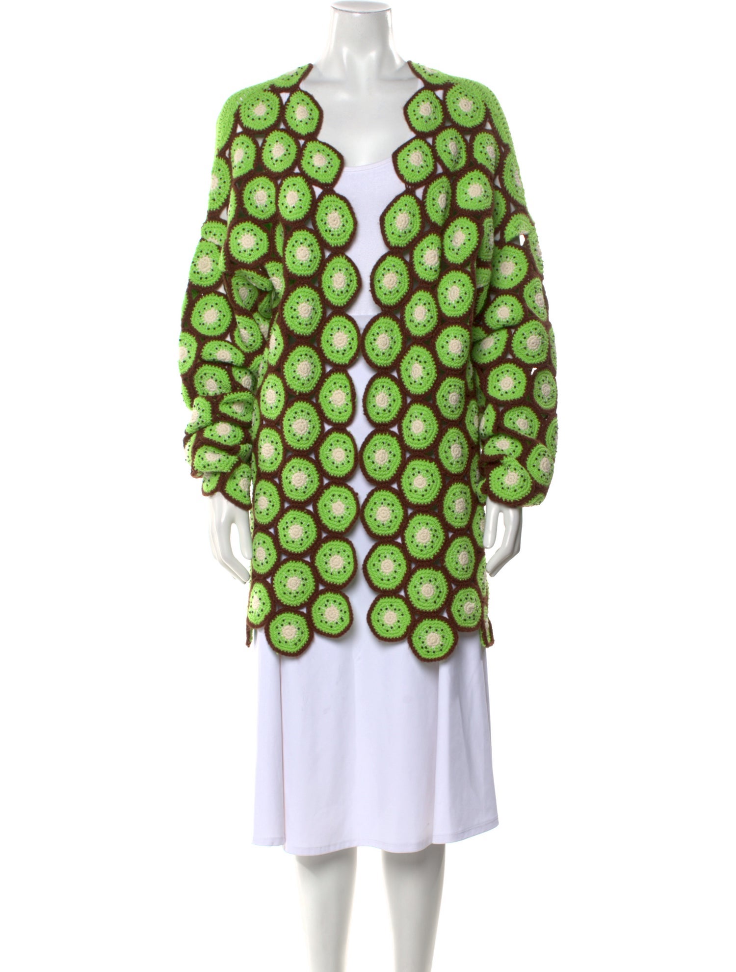 Doublet Printed Open Front Sweater