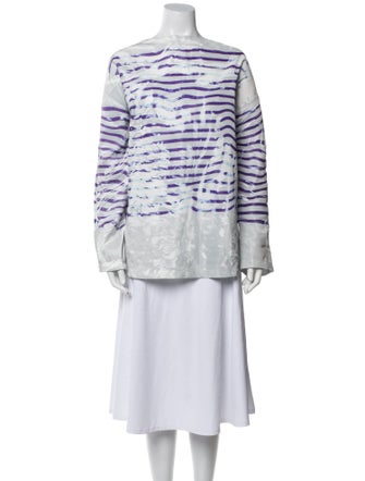 Doublet Printed Bateau Neckline Tunic