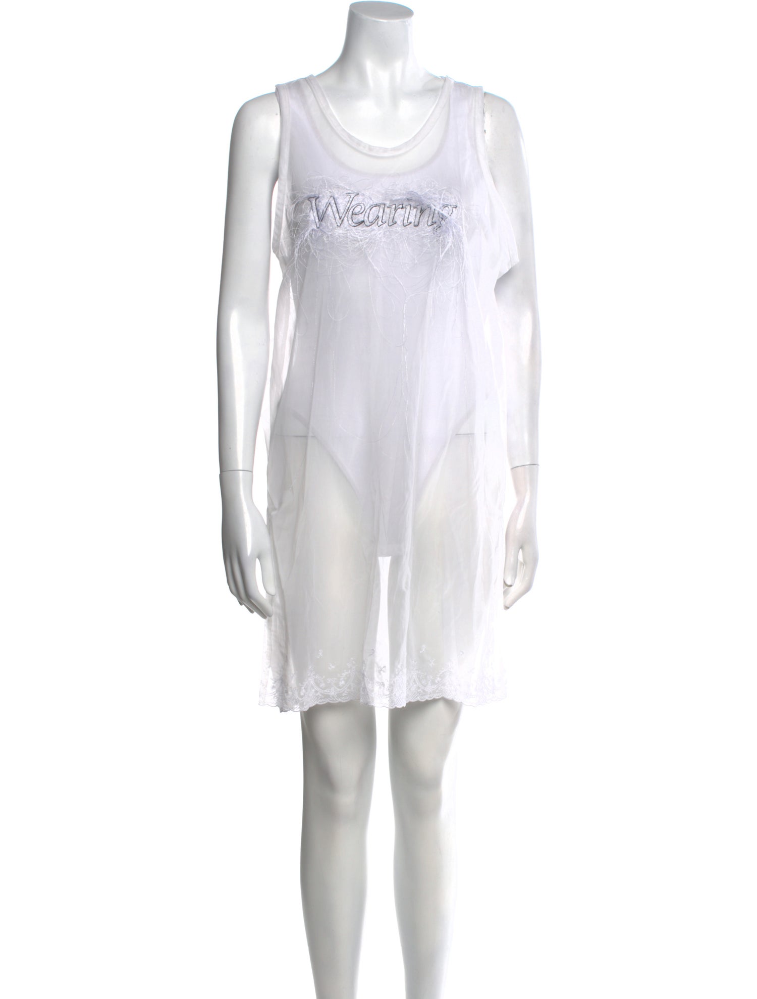 Doublet Scoop Neck Mini Dress