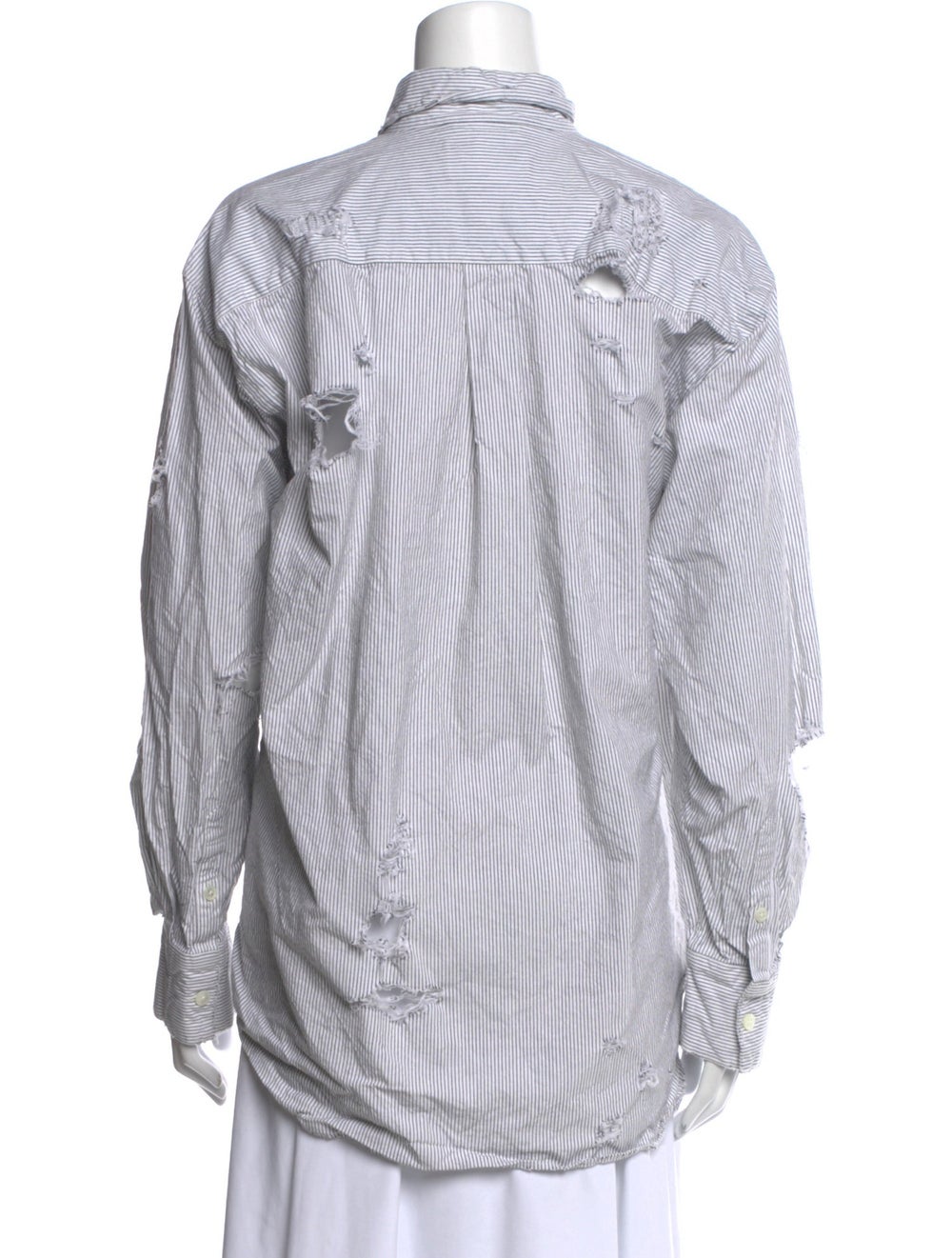 Doublet Wool Striped Button-Up Top - image 3