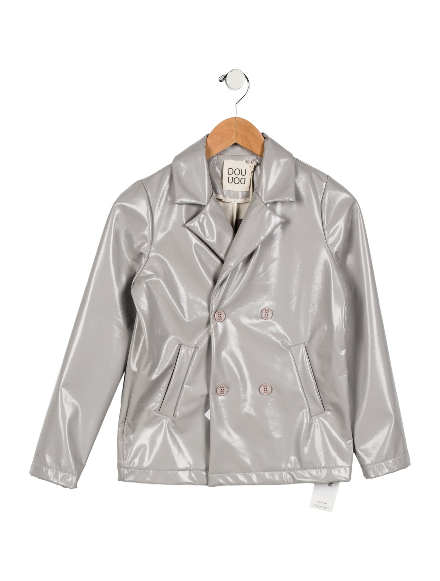 Douuod Girls Faux Leather Double Breasted Coats w/Tags