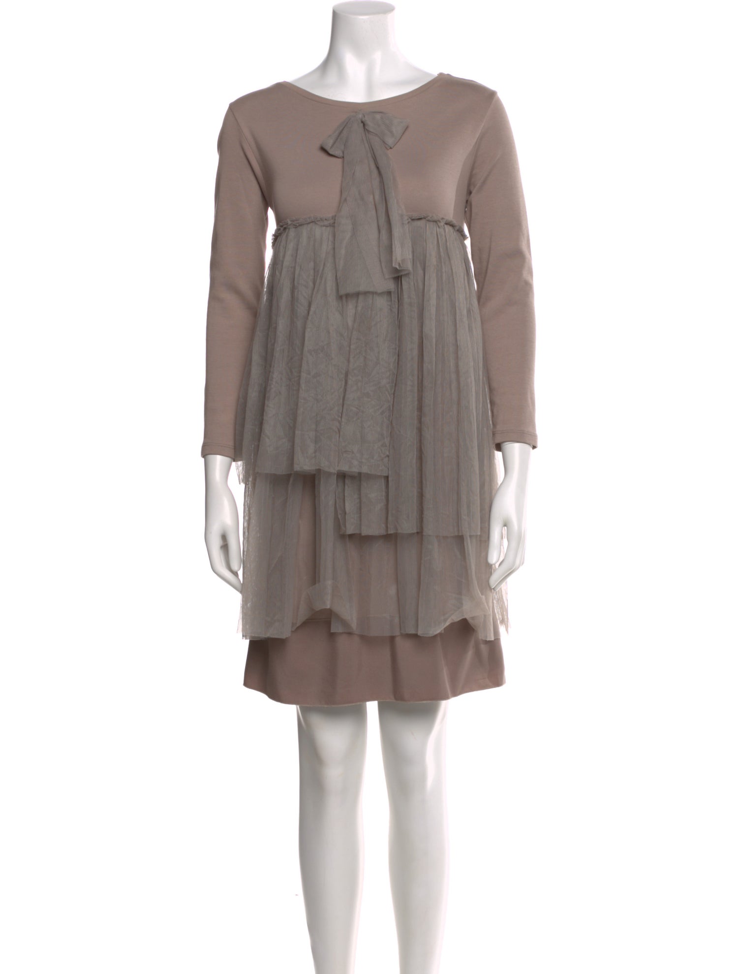 Douuod Scoop Neck Mini Dress