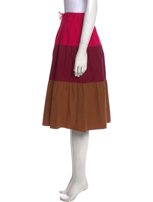 Dovima Paris Pleated Accents Knee-Length Skirt