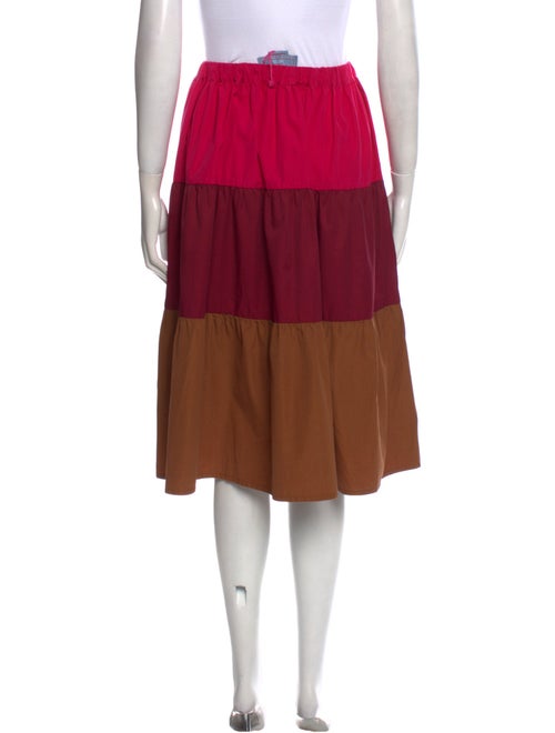 Dovima Paris Pleated Accents Knee-Length Skirt