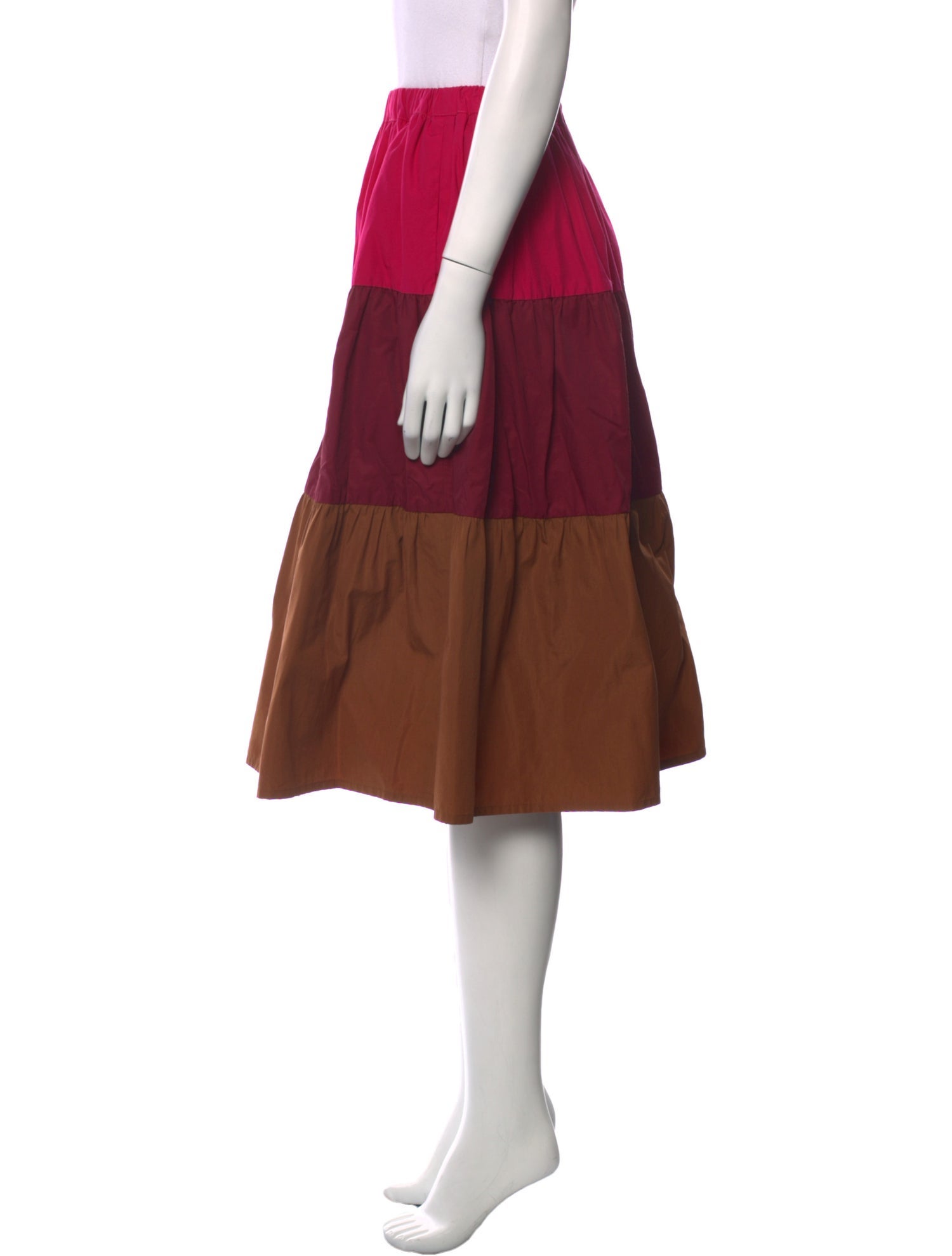 Dovima Paris Ruffle Embellishment Knee-Length Skirt