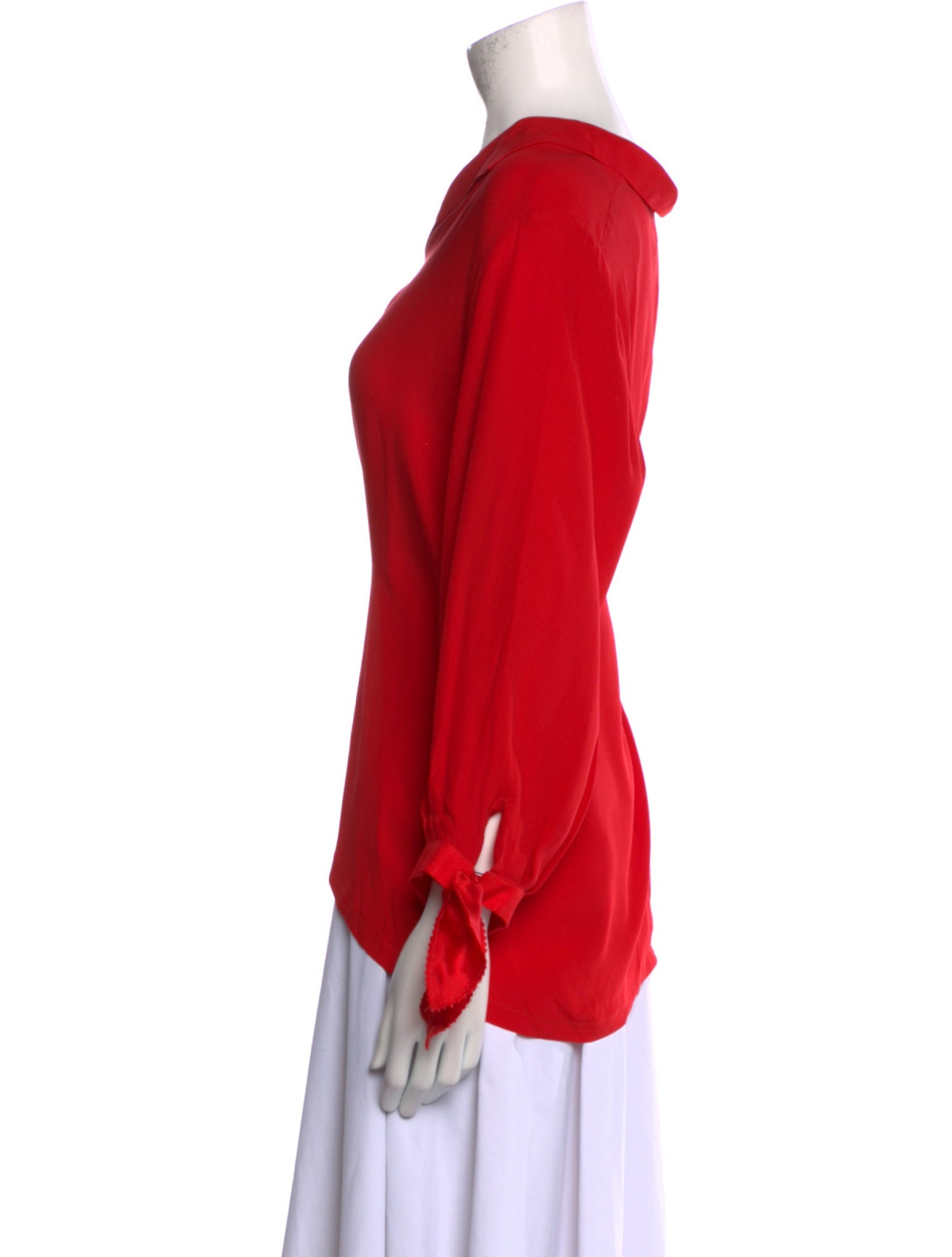 Dovima Paris Silk V-Neck Blouse