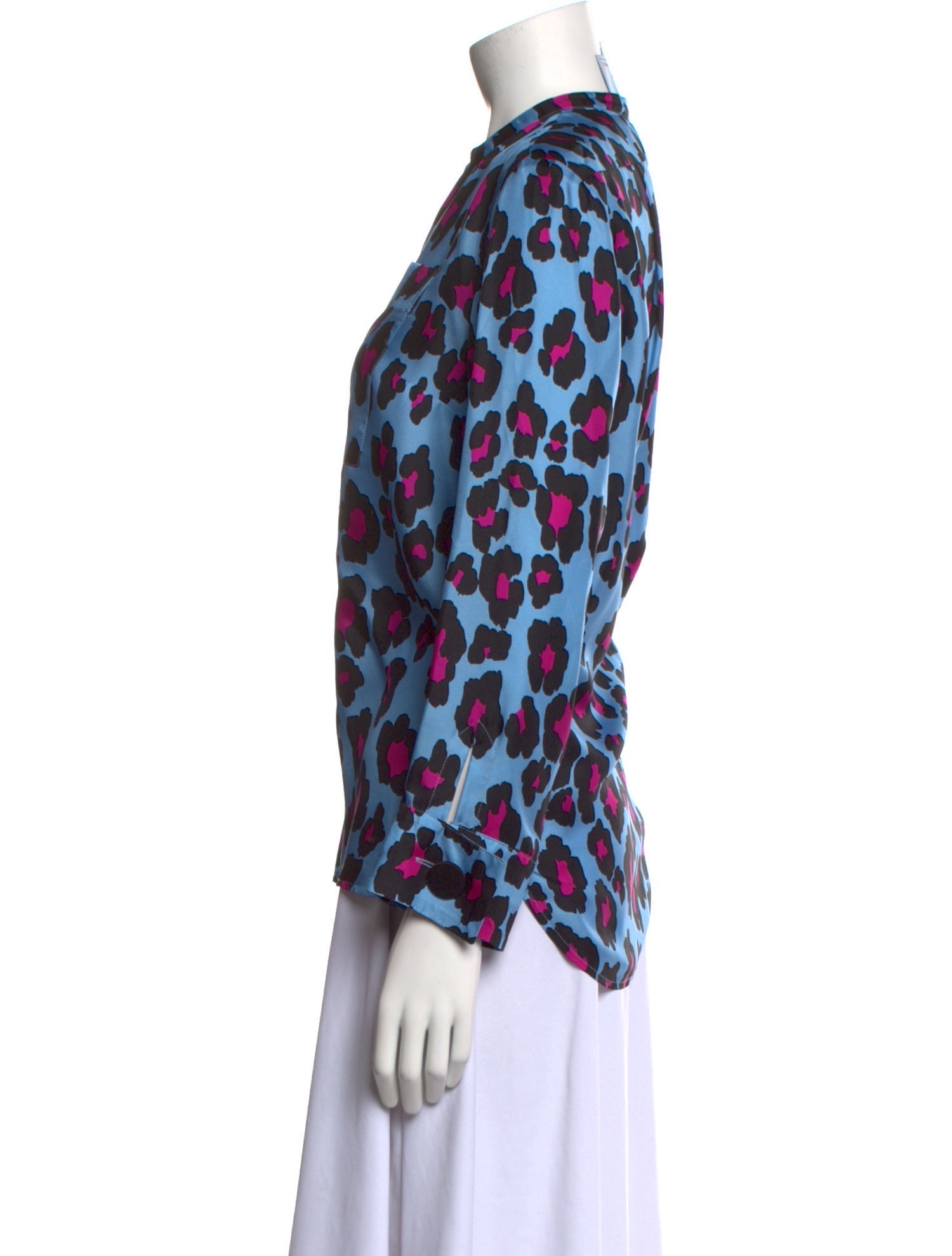 Dovima Paris Leather Printed Blouse