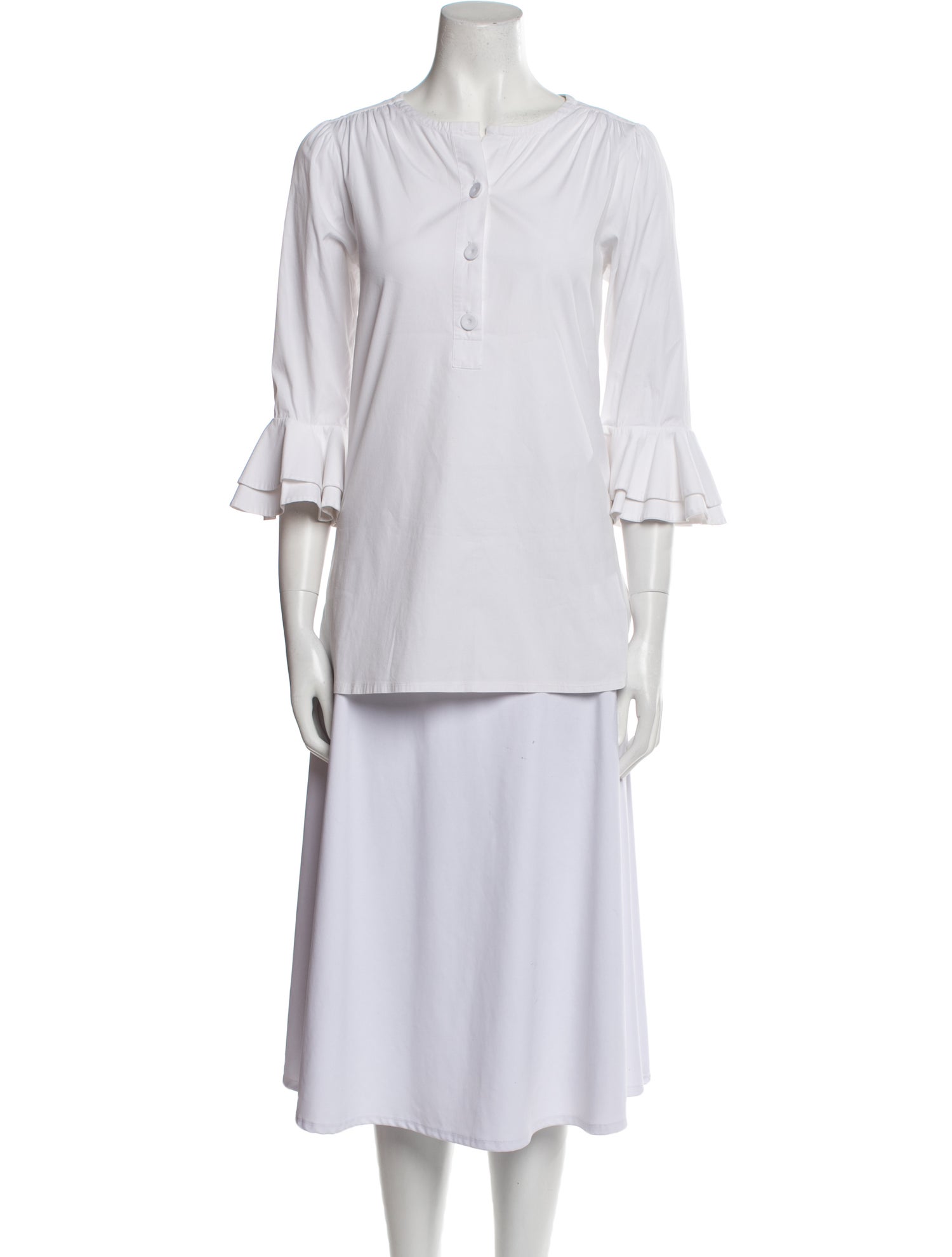 Dovima Paris V-Neck Three-Quarter Sleeve Tunic