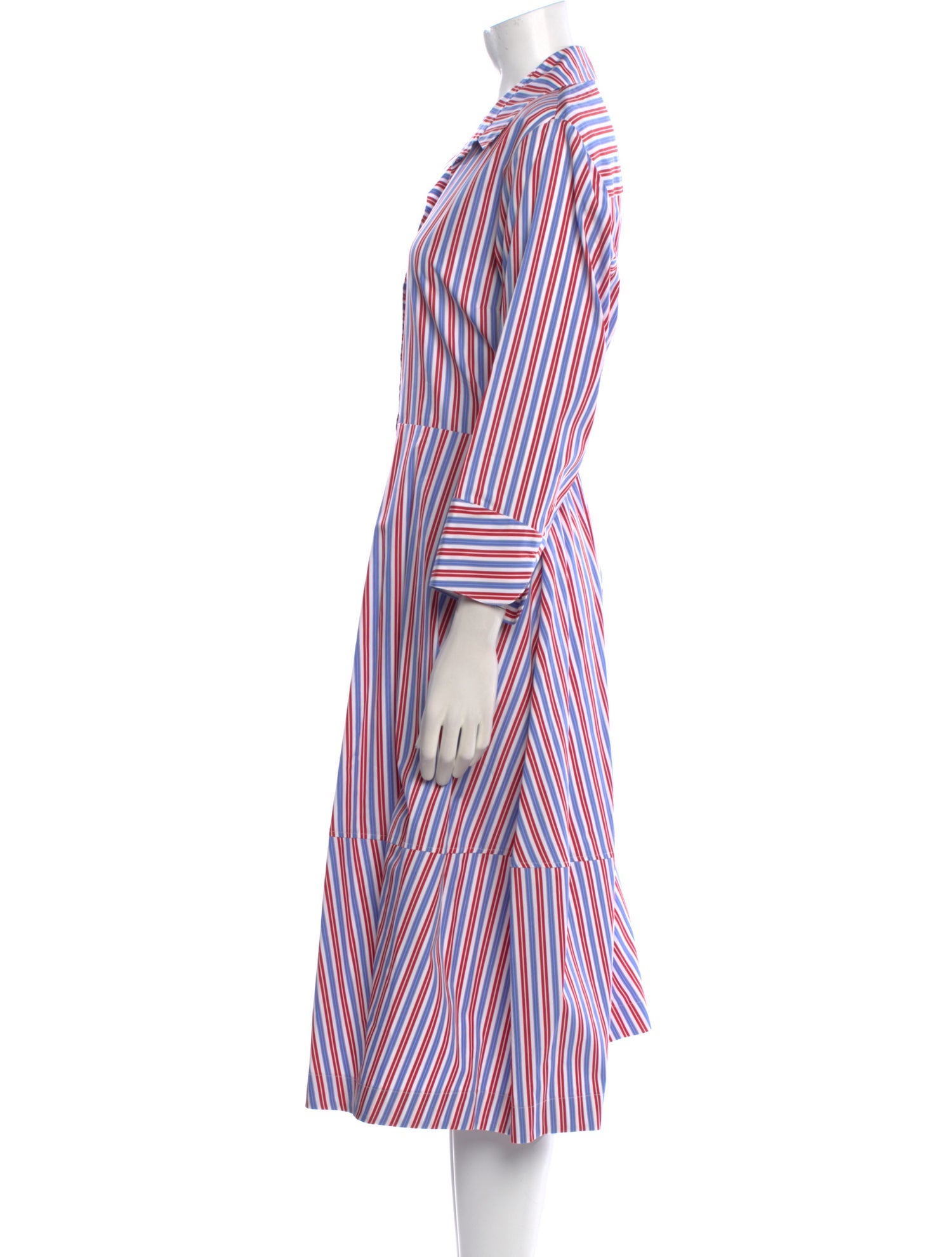 Dovima Paris Striped Midi Length Dress