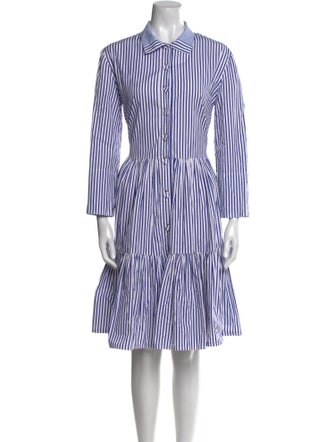Dovima Paris Striped Knee-Length Dress