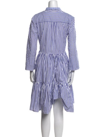 Dovima Paris Striped Knee-Length Dress