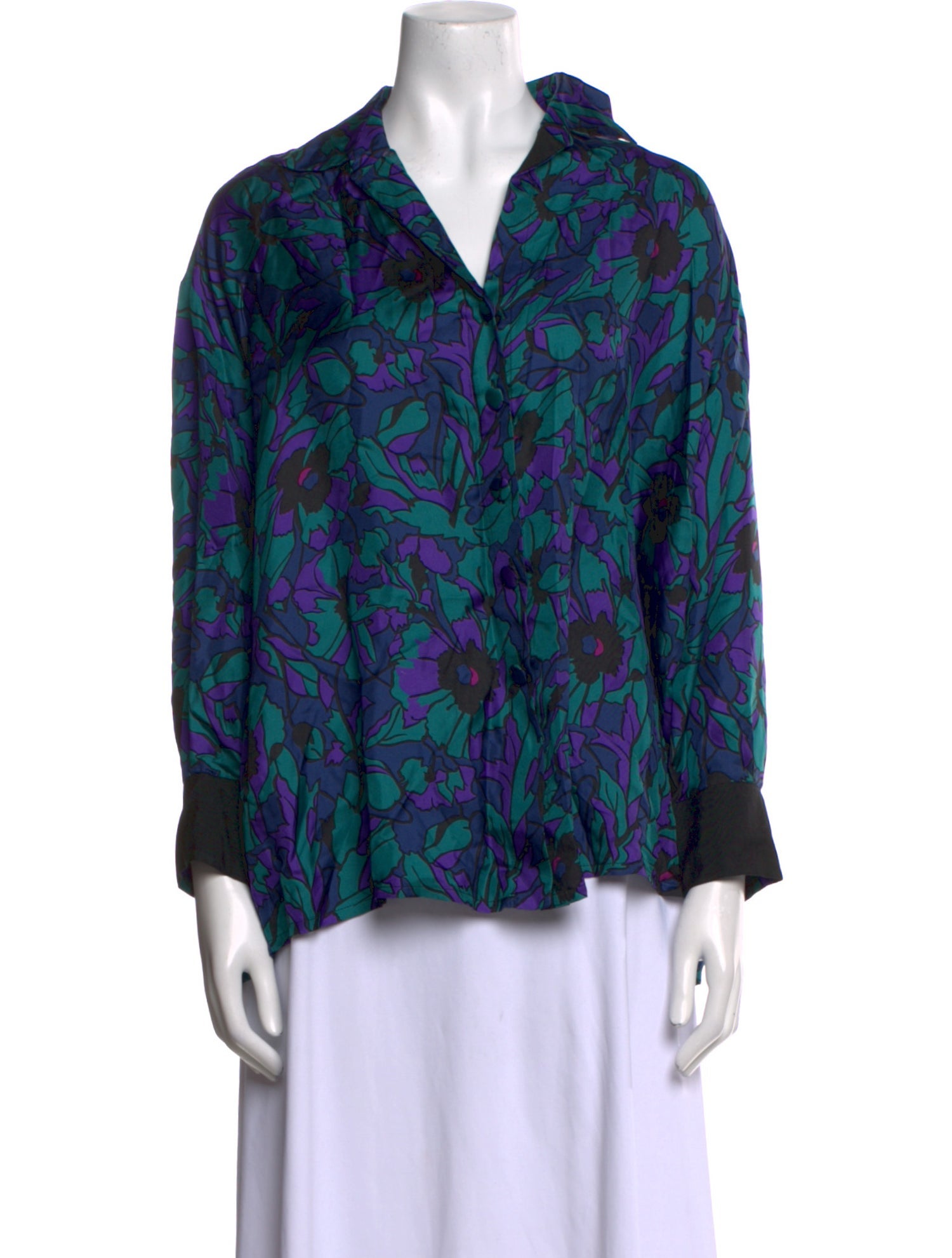 Dovima Paris Silk Printed Blouse