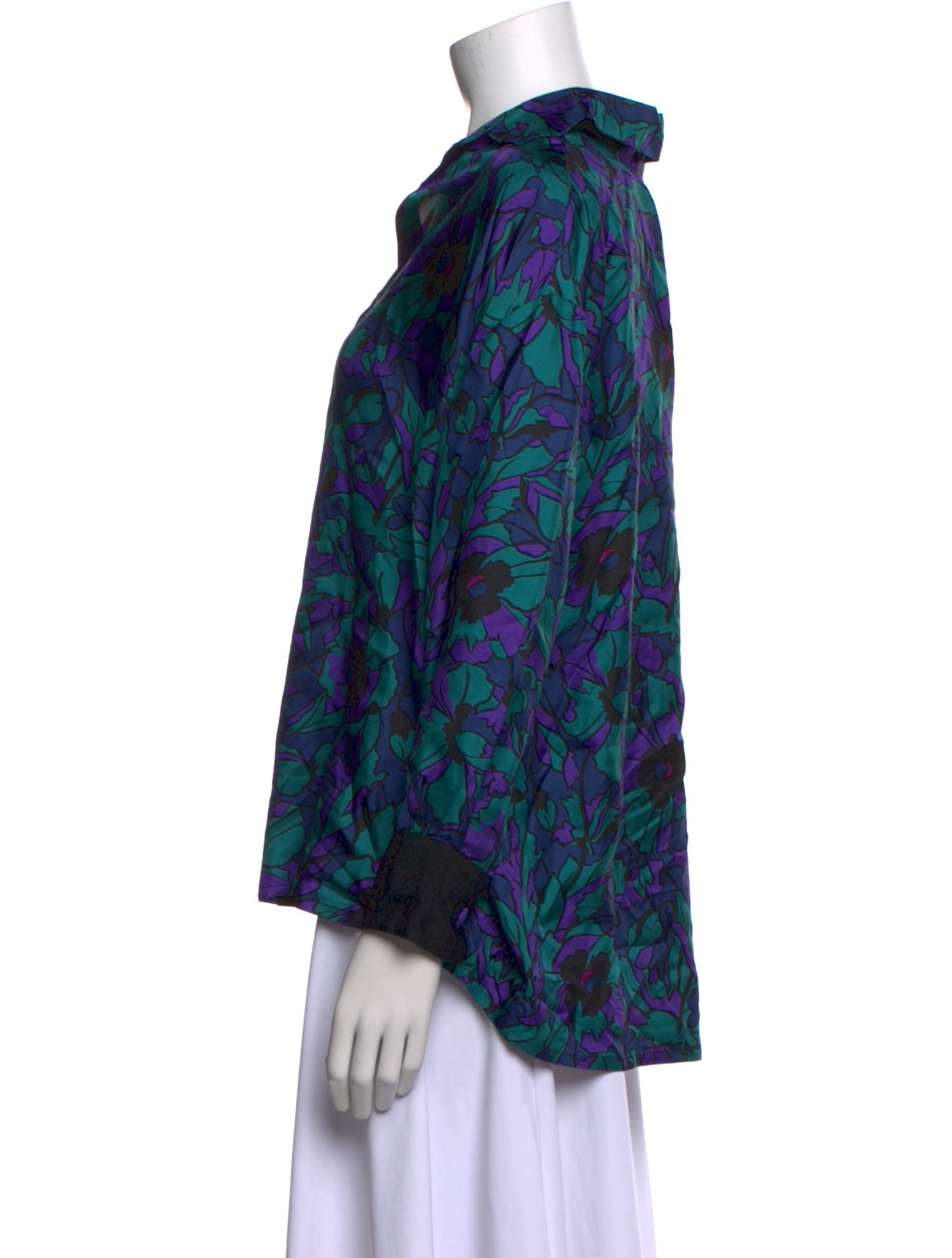 Dovima Paris Silk Printed Blouse