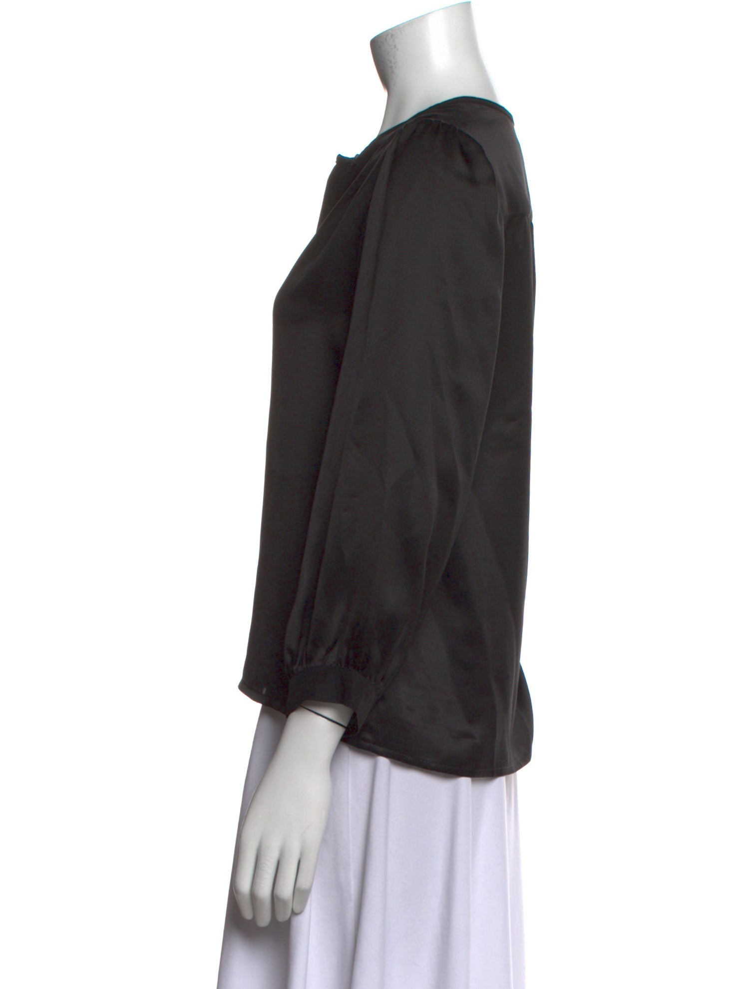 Dovima Paris Silk V-Neck Blouse